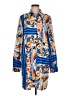 Shein 100% Polyester Print Blue Casual Dress Size 8 - 10 - photo 1