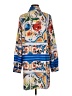 Shein 100% Polyester Print Blue Casual Dress Size 8 - 10 - photo 2