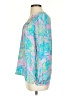 Lilly Pulitzer 100% Silk Blue 3/4 Sleeve Silk Top Size S - photo 5
