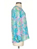 Lilly Pulitzer 100% Silk Blue 3/4 Sleeve Silk Top Size S - photo 4