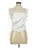 Boohoo 100% Polyester Silver 3/4 Sleeve Blouse Size 10 - photo 1