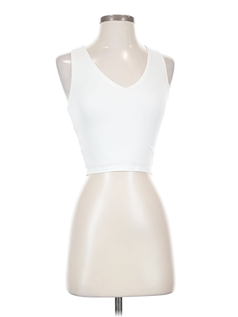 Pre-owned Lulus Sleeveless Top White Halter Neckline Tops
