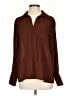 Pleione 100% Polyester Brown Long Sleeve Blouse Size S - photo 1