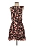 Parker 100% Polyester Floral Brown Cocktail Dress Size S - photo 1