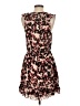 Parker 100% Polyester Floral Brown Cocktail Dress Size S - photo 2