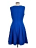 J. Peterman Solid Blue Cocktail Dress Size 10 - photo 2