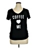 Modern Lux Black Short Sleeve Top Size XL - photo 1