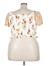 Torrid Ivory Short Sleeve Blouse Size 5X Plus (5) - photo 2