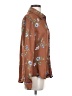 Lulus 100% Polyester Floral Brown Long Sleeve Blouse Size S - photo 4