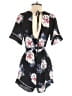 Trixxi Floral Black Romper Size S - photo 2