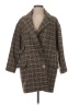 m.i.h Jeans Plaid Brown Wool Coat Size S - photo 1