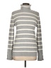 Talbots Stripes Gray Turtleneck Sweater Size L - photo 1