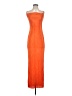 Boohoo 100% Polyester Orange Cocktail Dress Size 2 - photo 1
