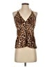 Vero Moda 100% Polyester Animal Print Brown Sleeveless Top Size XS - photo 1