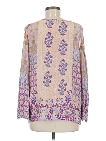 Tolani Long Sleeve Silk Top (view 2)