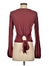 Lulus Burgundy Long Sleeve Top Size S - photo 2