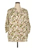 Chaus 100% Polyester Floral Ivory 3/4 Sleeve Blouse Size 2X - photo 1