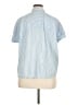 Chaps 100% Cotton Stripes Blue Short Sleeve Blouse Size XL - photo 2
