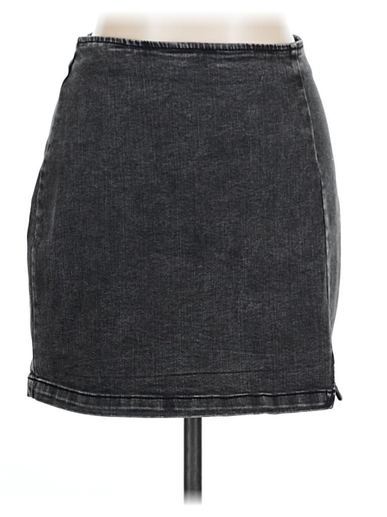 Pre-owned Wild Fable Denim Skirt In Gray