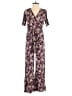Blue Rain 100% Rayon Floral Purple Jumpsuit Size S - photo 1