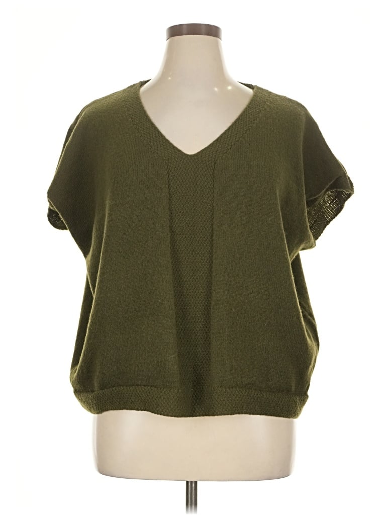 Pre-owned Shein Curve Sweater Vest In Green