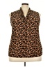 Anne Klein Brown Sleeveless Blouse Size 3X - photo 1