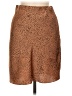 Babaton 100% Polyester Animal Print Brown Casual Skirt Size 8 - photo 1