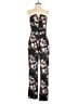 Miss Selfridge 100% Polyester Floral Black Jumpsuit Size 8 - photo 1