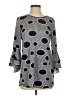 Renuar 100% Polyester Gray 3/4 Sleeve Blouse Size S - photo 1