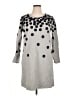 Boden 100% Polyamide Polka Dots Gray Casual Dress Size 14 - photo 1