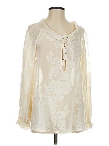 Rachel Zoe Long Sleeve Silk Top (view 1)