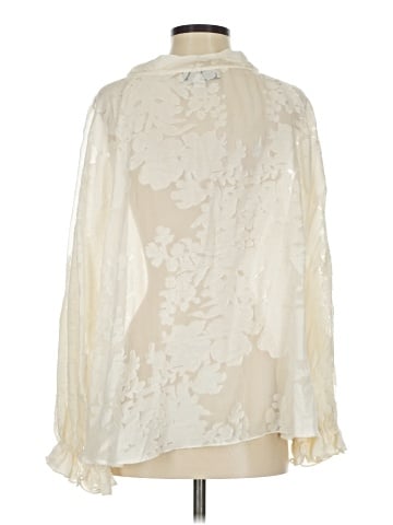 Rachel Zoe Long Sleeve Silk Top (view 2)