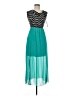 En Focus Studio 100% Polyester Color Block Teal Cocktail Dress Size 6 - photo 1