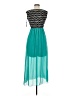 En Focus Studio 100% Polyester Color Block Teal Cocktail Dress Size 6 - photo 2