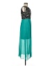 En Focus Studio 100% Polyester Color Block Teal Cocktail Dress Size 6 - photo 4