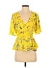 Ann Taylor LOFT Yellow Short Sleeve Blouse Size XS (petite) - photo 1
