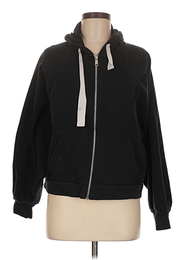 Pre-owned Mwl By Madewell Zip Up Hoodie In Black