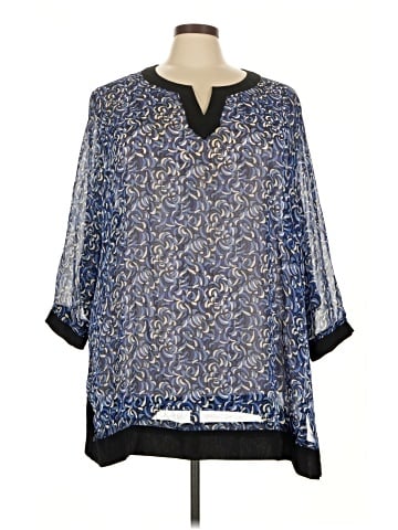 Ulla Popken 3/4 Sleeve Blouse (view 1)
