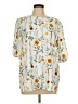 Remade 100% Polyester White 3/4 Sleeve Blouse Size L - photo 1