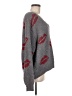 Pol 100% Polyester Hearts Gray Pullover Sweater Size M - photo 4