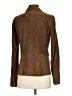 Ecru 100% Leather Solid Brown Jacket Size 4 - photo 2