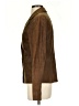 Ecru 100% Leather Solid Brown Jacket Size 4 - photo 5