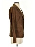 Ecru 100% Leather Solid Brown Jacket Size 4 - photo 4