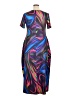 Unbranded Graphic Black Casual Dress Size 1X - photo 2
