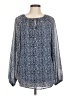 Unbranded 100% Polyester Blue Long Sleeve Blouse Size M - photo 1
