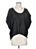 Muubaa 100% Leather Black Short Sleeve Top Size 2 - photo 1