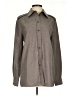 Cos Houndstooth Gray Long Sleeve Button-Down Shirt Size 2 - photo 1