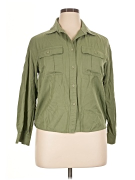 Cache Cache 3/4 Sleeve Button Down Shirt