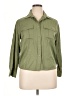 Cache Cache Green 3/4 Sleeve Button-Down Shirt Size 16 - photo 1