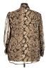 Altuzarra for Target 100% Polyester Animal Print Brown 3/4 Sleeve Blouse Size 3X - photo 2